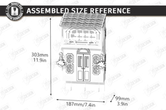 Miniature House Key Holder Laser Cut | 3D Wall Decor | CNC Product Image 2