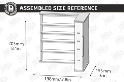 Miniature Bookshelves Laser Cut | Mini Bookcase SVG | CNC Product Image 4