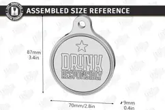 Beer Bottle Opener Keychain Laser Cut | Father's Day Gift Product Image 2