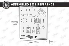 3D Christmas House Ornament Laser Cut | Christmas Village Product Image 2