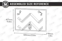 Wine Shelf Stand Laser Cut | Wine Bottle Holder | Wall Rack Product Image 2