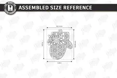 3D Layered Christmas Ornament Laser Cut | Christmas Decor Product Image 2