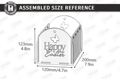 Easter Basket Laser Cut | Easter Bunny | Bunny Egg Crate SVG Product Image 2