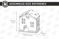 Valentine's Day Candle House Laser Cut | Candle Holder SVG Product Image 2