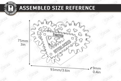 Mechanical Heart Keychains Laser Cut Bundle. Moving Gear SVG Product Image 12