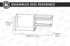 Wooden Toilet Paper Holder Laser Cut | Wall Storage | Home Product Image 2