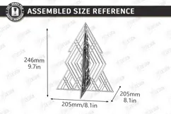Wooden Christmas Tree Laser Cut | Tabletop Christmas Decor Product Image 2