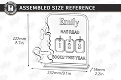 Books Read Tracker SVG - Personalized Wooden Book Counter Product Image 21