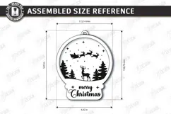 Acrylic Christmas Ornament Laser Cut | Christmas Tree Décor Product Image 2