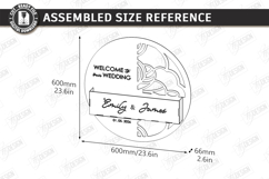 3D Floral Welcome Signs Laser Cut Bundle | Wedding Decor SVG Product Image 12