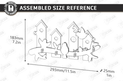 Rustic Bird Key Holder Laser Cut | Decorative Wall Hook SVG Product Image 2