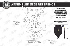 Pendulum Wall Clock Laser Cut | 3D Layered Clock | Monkey Product Image 2
