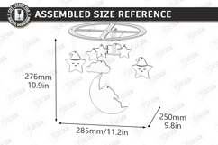 Baby Nursery Mobile Laser Cut | Newborn SVG | Nursery Decor Product Image 2