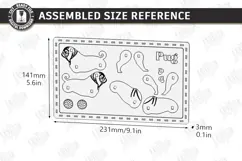 Dog Breed Card Puzzle Laser Cut | 3D Puzzle | Pug SVG | CNC Product Image 2