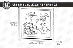 Astronaut Bear Nursery Name Sign Laser Cut | Kids Laser |CNC Product Image 3