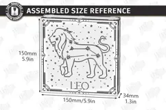 Zodiac Sign Night Light Laser Cut | Leo Light Box Laser Product Image 2