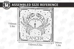 Zodiac Sign Night Light Laser Cut | Cancer Light Box Laser Product Image 2