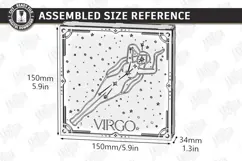 Zodiac Sign Night Light Laser Cut | Virgo Light Box Laser Product Image 2