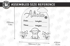 Baby Birth Announcement Signs Laser Cut Bundle | Nursery SVG Product Image 16