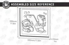 Astronaut Bear Nursery Name Sign Laser Cut | Kids Laser |CNC Product Image 3