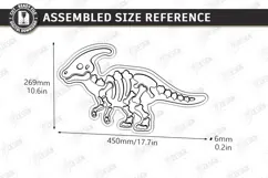 Dinosaur Fossil Excavation Laser Cut | Dinosaur Skeleton SVG Product Image 2
