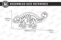 Dinosaur Fossil Excavation Laser Cut | Dinosaur Skeleton SVG Product Image 2