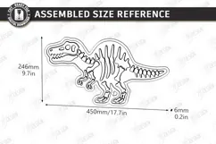 Dinosaur Fossil Excavation Laser Cut | Dinosaur Skeleton SVG Product Image 2