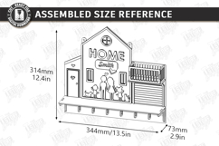 Family Key Holders Laser Cut Bundle | Wall Organizer SVG Product Image 9