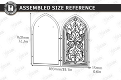 Stained Glass Wall Art Laser Cut Bundle | Arch Window Frames Product Image 6