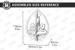 3D Easter Egg Ornament Laser Cut | Layered Easter Decor SVG Product Image 2