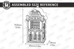 Christmas Village Nightlight Laser Cut | 3D House Lantern Product Image 4