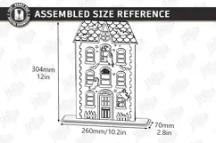 Reversible Halloween Christmas House Laser Cut | Home Decor Product Image 2