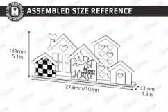 Valentine’s Day Houses Laser Cut| Tabletop Décor |3D Village Product Image 2