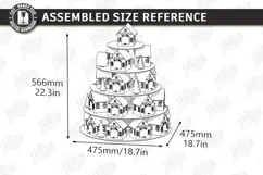 3D Tiered Wooden Christmas Village Advent Calendar Laser Cut Product Image 2