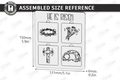 Easter Puzzles Laser Cut | He Is Risen SVG | Religious Signs Product Image 2