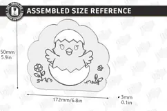 Wooden Chick Coloring Board Laser Cut | Kids Activity Craft Product Image 2