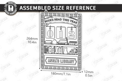 3D Layered Retro Book Tracker Laser Cut | Reading Goal SVG Product Image 2