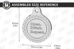 Beer Bottle Opener Keychain Laser Cut | Father's Day Gift Product Image 3