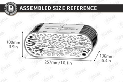 Oval Wooden Tissue Box Cover Laser Cut Bundle | Floral SVG Product Image 14
