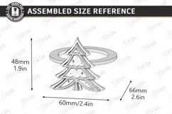 3D Christmas Napkin Ring Laser Cut | Festive Table Decor Product Image 2