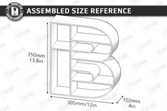 Wooden Letter Bookshelf Laser Cut Bundle | Wall Shelves SVG Product Image 14