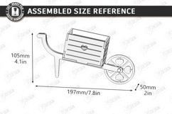Wheelbarrow Planter Laser Cut | Garden Decor | Flower Holder Product Image 2