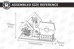 Valentine House Village Stand Laser Cut | 3D Village Stand Product Image 2