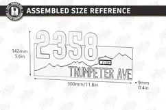 Modern House Number - Address Sign SVG Layered Laser Cut Product Image 3