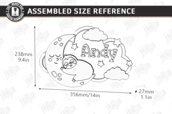 Personalized LED Cloud Night Light - Layered Baby Name SVG Product Image 3