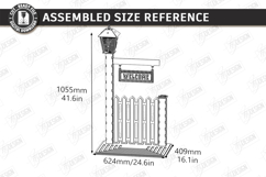Outdoor Welcome Sign Planter Laser Cut | Street Lamp Post Product Image 2