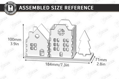 Village Desk Organizer Laser Cut | Office | Pencil Holders Product Image 2