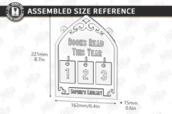 Books Read Tracker SVG - Personalized Wooden Book Counter Product Image 3