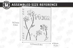 Mother's Day Greeting Card Laser Cut | 3D Floral Cards SVG Product Image 2