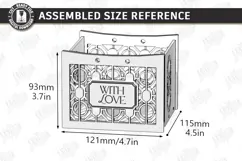 Mini Wooden Gift Box Laser Cut | Wedding Favor Box | Pattern Product Image 2